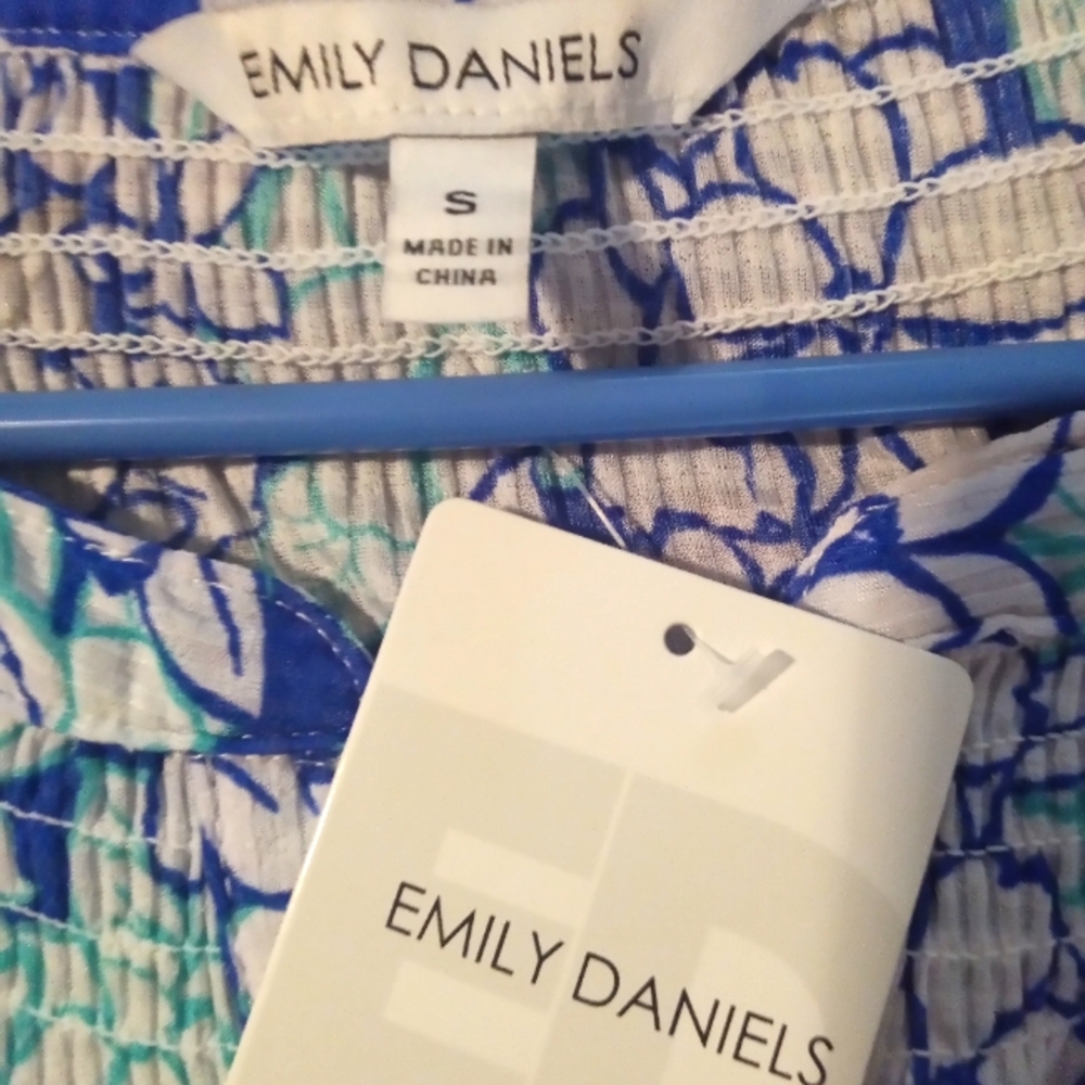 Emily Daniels Blue and White Floral Skirt